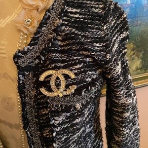 INC Black & White Tweed Blazer Size XS